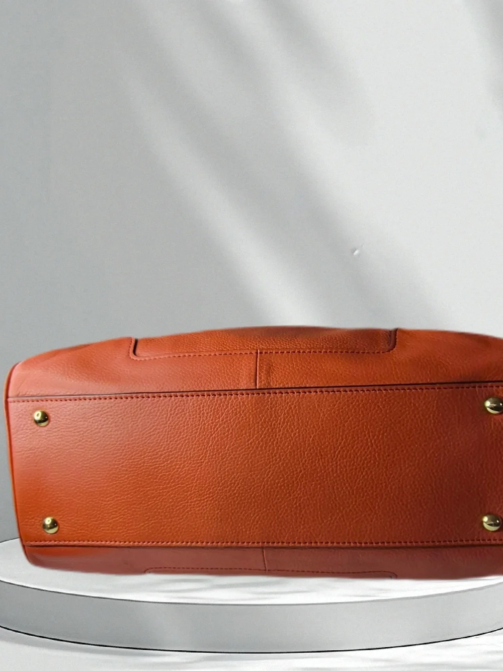 Banana Republic Pebbled Leather Satchel - Orange